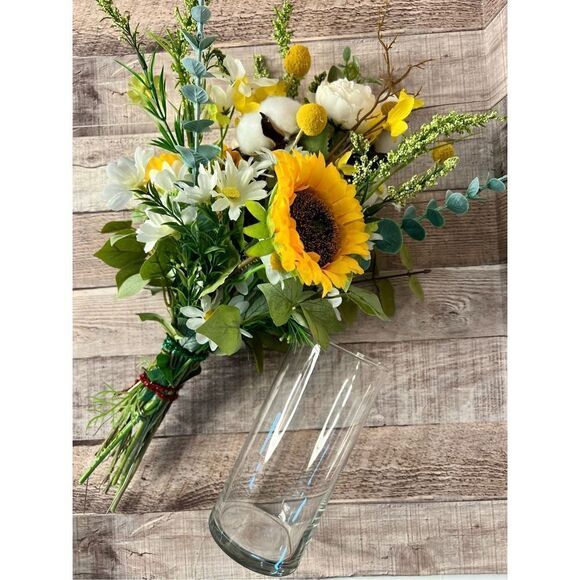 Sunflower Daisy Eucalyptus Floral Arrangement Baby Wedding Birthday Family Reuni - Picture 13 of 15